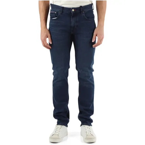 Straight Fit Jeans Fünf Taschen Denton - Tommy Hilfiger - Modalova