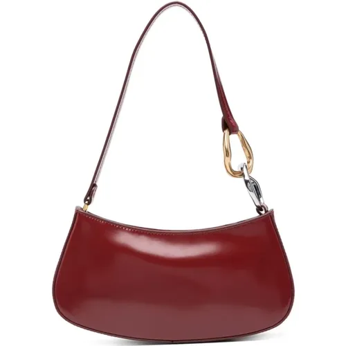 Polished Leather Mini Shoulder Bag with Hardware Design , female, Sizes: ONE SIZE - Staud - Modalova