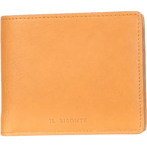 Leather Bifold Wallet , male, Sizes: ONE SIZE - Il Bisonte - Modalova
