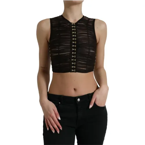 Verziertes Nylon Cropped Top - Dolce & Gabbana - Modalova