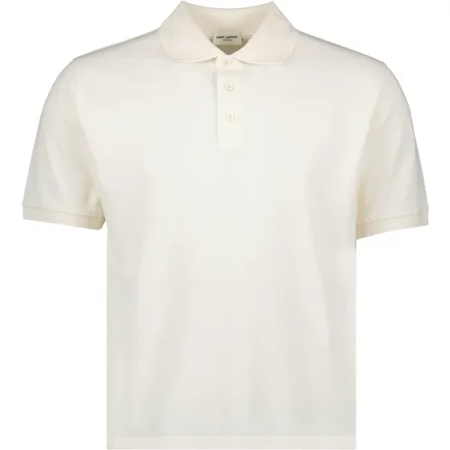 Cassandre Cotton Polo Shirt , male, Sizes: XL - Saint Laurent - Modalova