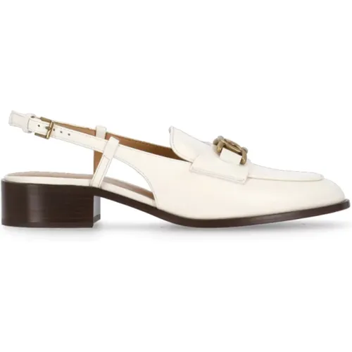 Tods Flat shoes Ivory , female, Sizes: 8 UK - TOD'S - Modalova