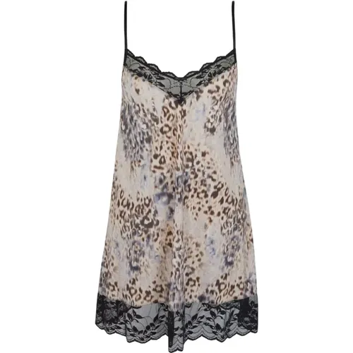 Contrast Lace Pattern Body , female, Sizes: S - Emporio Armani - Modalova