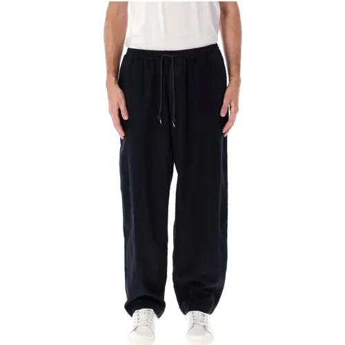 Navy Drawstring Wool Trousers Aw24 , male, Sizes: M - Comme des Garçons - Modalova