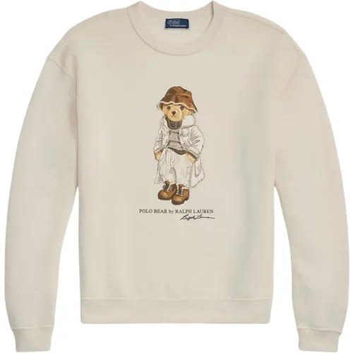 Cozy Bear Fleece Crewneck Sweater , female, Sizes: M, S - Polo Ralph Lauren - Modalova