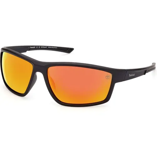 Rechteckige Polarisierte Sonnenbrille Orange Verspiegelt - Timberland - Modalova