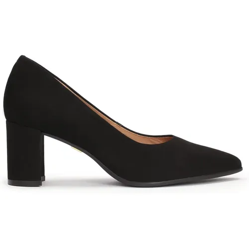 Schwarze Nubuk-Minimal-Stil Pumps , Damen, Größe: 38 EU - Kazar - Modalova