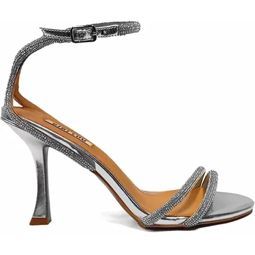 Metallic Leather Sandals , female, Sizes: 5 UK - Bibi Lou - Modalova