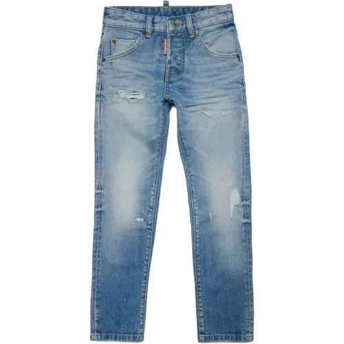 Blaue Baumwoll-Denim-Jeans - Dsquared2 - Modalova