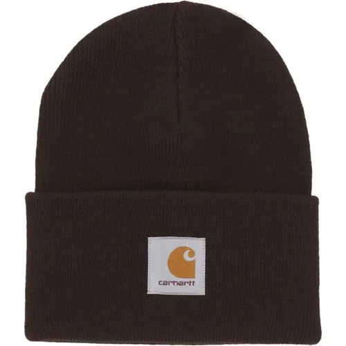 Gerippte Acryl Beanie Mütze Tabak - Carhartt WIP - Modalova