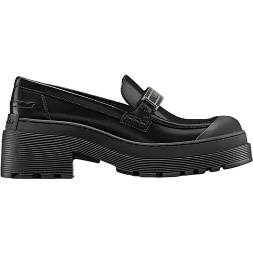 Schwarze Leder Loafer Schuhe Ss22 - Dior - Modalova