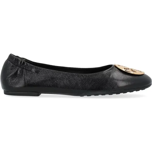 Leather Claire Ballerina , female, Sizes: 5 1/2 UK, 3 1/2 UK, 4 UK, 5 UK, 4 1/2 UK, 6 1/2 UK, 7 UK, 7 1/2 UK, 8 UK, 3 UK - TORY BURCH - Modalova