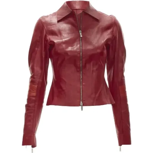 Pre-owned Leather outerwear , female, Sizes: 2XS - Gucci Vintage - Modalova