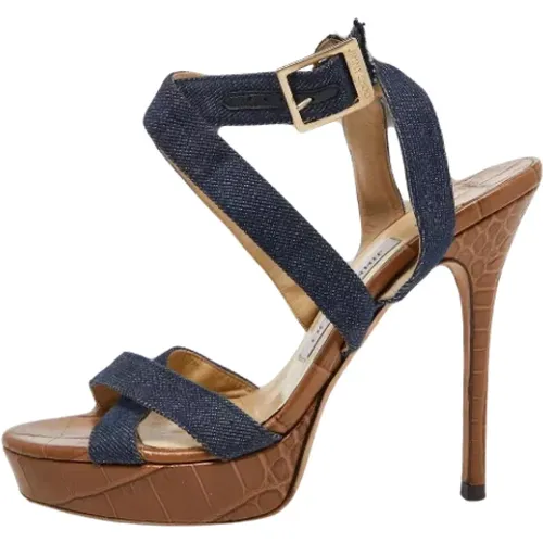 Pre-owned Denim sandals , female, Sizes: 5 UK - Jimmy Choo Pre-owned - Modalova