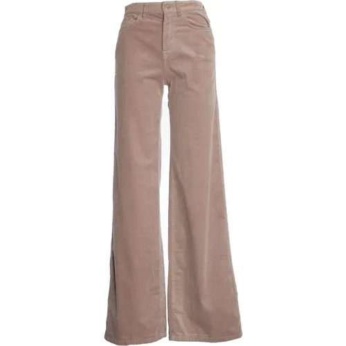 Velvet Palazzo Trousers in Onion , female, Sizes: 2XS, XS, M, S - Department Five - Modalova