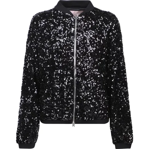 Sequin Bomber Jacket Aw24 , female, Sizes: L, S, M, XL - Herno - Modalova