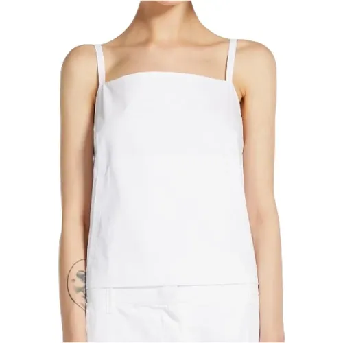 Verstellbares Träger Baumwollcanvas Top , Damen, Größe: 2XS - SPORTMAX - Modalova