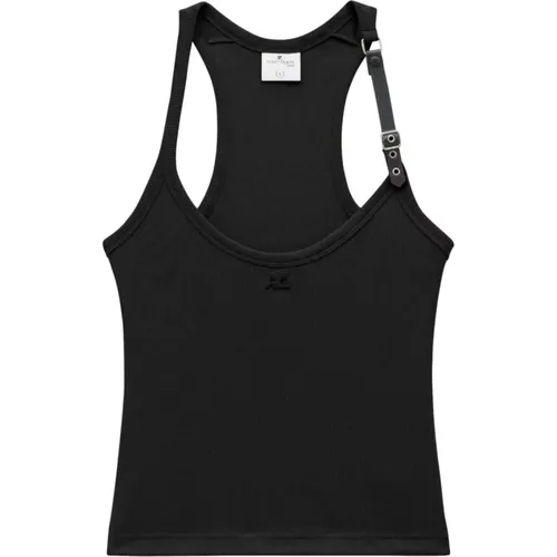 Holistic Buckle Rib Tank Top , female, Sizes: M - Courrèges - Modalova