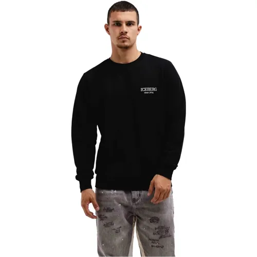 Heritage Logo Sweater Schwarz Herren - Iceberg - Modalova