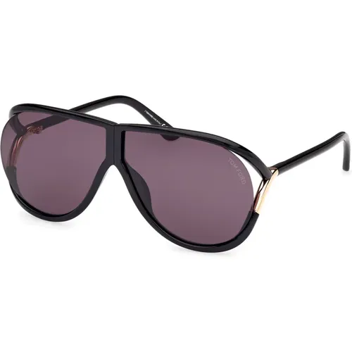 Schwarze Axel Sonnenbrille , unisex, Größe: 65 MM - Tom Ford - Modalova