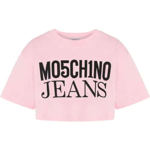 Kurzarm Mode T-Shirt , Damen, Größe: M - Moschino - Modalova