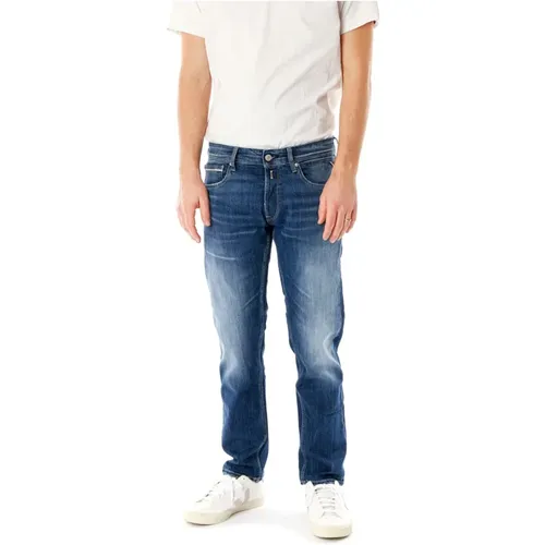 Grover Straight Fit Jeans , Herren, Größe: W33 L34 - Replay - Modalova