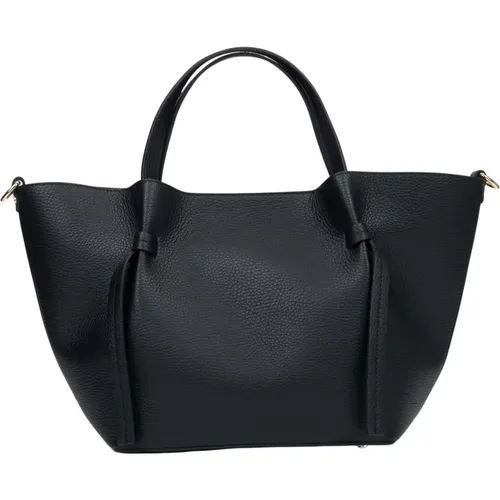 Women's Boat Shaped Handbag made of Premium Italian Genuine Leather Er00116351 , female, Sizes: ONE SIZE - Estro - Modalova