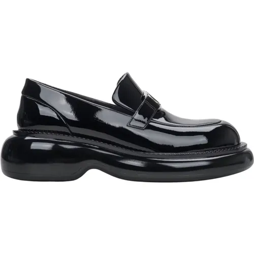 Damen Schwarze Lackleder Loafers Er00114179 , Damen, Größe: 35 EU - Estro - Modalova