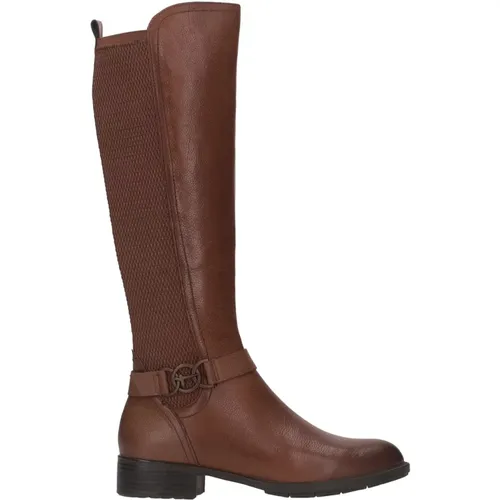 Braune Flexible Kniehohe Stiefel für Damen - tamaris - Modalova