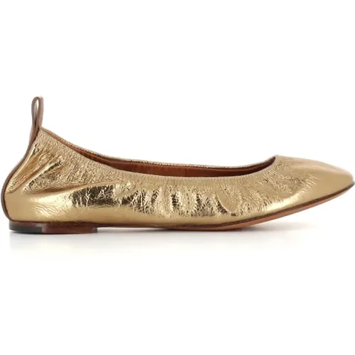 Goldene Leder Ballerinas , Damen, Größe: 39 EU - Lanvin - Modalova