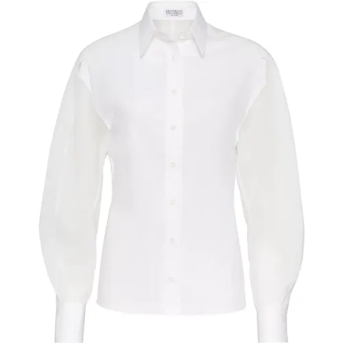Weiße Hemden,Klassisches Weißes Hemd - BRUNELLO CUCINELLI - Modalova