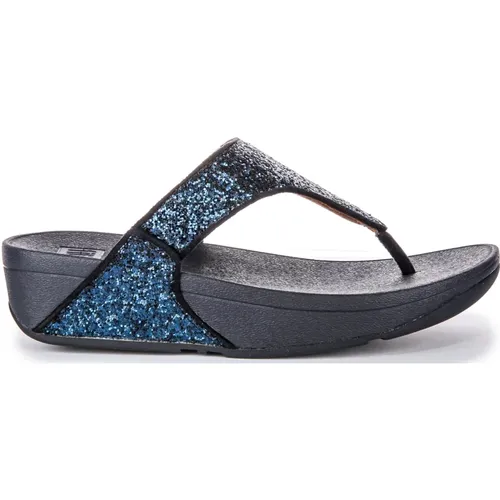 Glittery Midnight Sandals with Crystal Embellishments , female, Sizes: 6 UK, 8 UK, 5 UK, 7 UK - FitFlop - Modalova