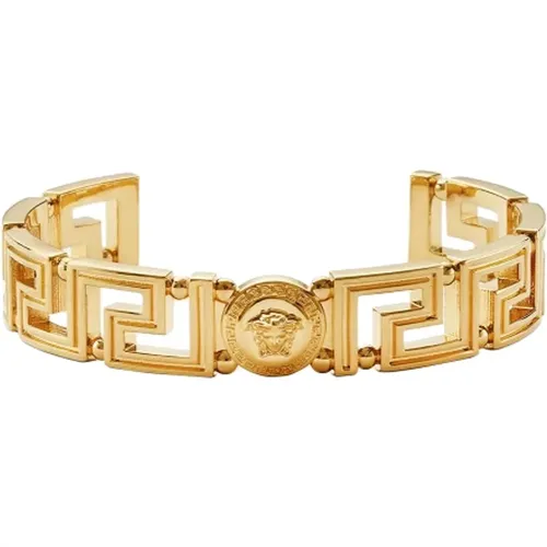 Bracelets,Medusa Plakette Armband mit goldfarbener Hardware - Versace - Modalova