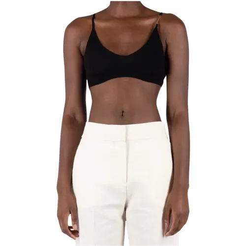 Schwarzes Geripptes Bandeau-Top - Jacquemus - Modalova