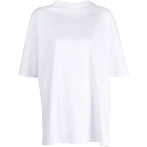 Weiße Baumwoll-T-Shirt , Damen, Größe: M - Ambush - Modalova