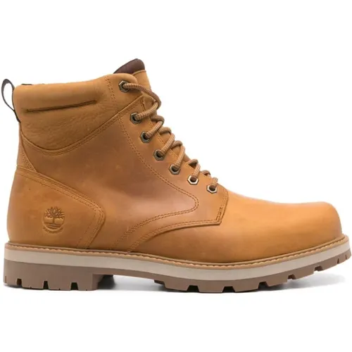 Leather Lace-Up Ankle Boots , male, Sizes: 7 1/2 UK, 10 UK, 11 UK, 8 UK, 6 UK, 8 1/2 UK, 9 UK, 7 UK - Timberland - Modalova