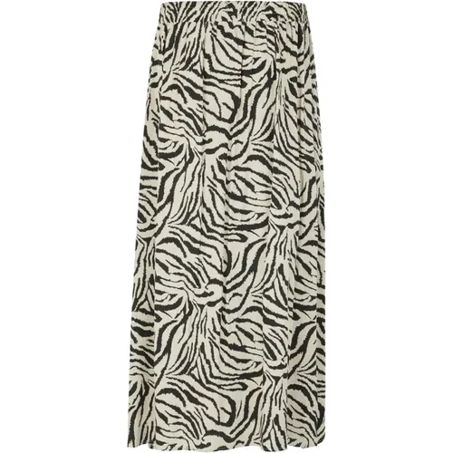 Zebra Print Maxi Skirt , female, Sizes: L, 2XL - Lollys Laundry - Modalova