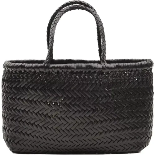 Schwarze Leder Tote Tasche - Dragon Diffusion - Modalova