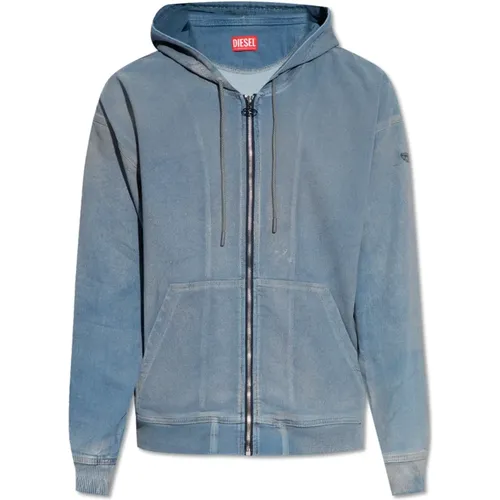 ‘D-Gir-S’ reflective hoodie , Herren, Größe: 2XL - Diesel - Modalova
