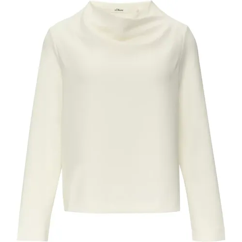 Sweatshirt mit Wasserfallkragen , Damen, Größe: 2XL - s.Oliver - Modalova