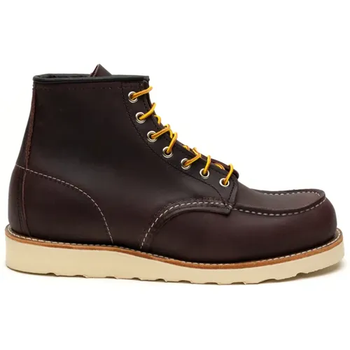 Bordeaux Flache Schuhe Moc Toe Wing Shoes - Red Wing Shoes - Modalova