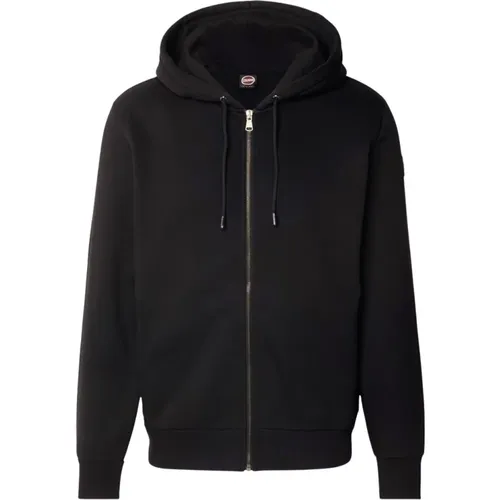 Schwarze Zip-Hoodie Pullover , Herren, Größe: L - Colmar - Modalova