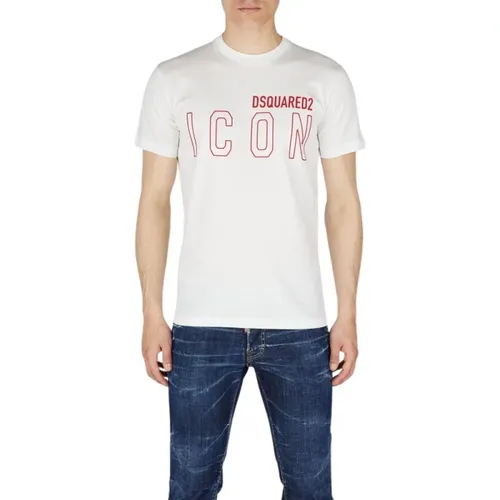 Icon Herren T-Shirt , Herren, Größe: M - Dsquared2 - Modalova