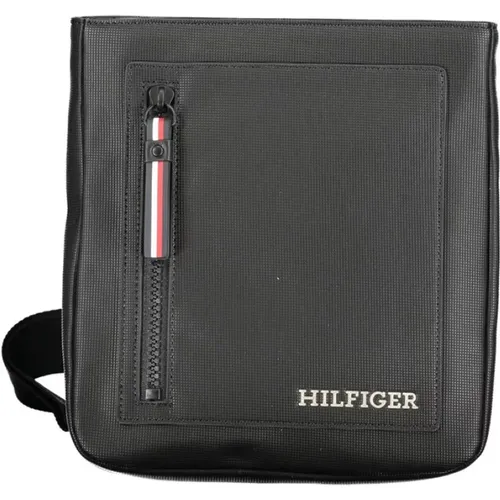 Schwarze Schultertasche mit verstellbarem Riemen - Tommy Hilfiger - Modalova