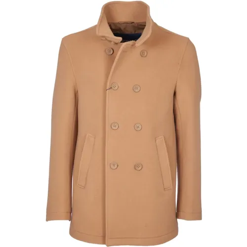 Camel Double-Breasted Jacket Aw24 , male, Sizes: M, L, XL - Herno - Modalova