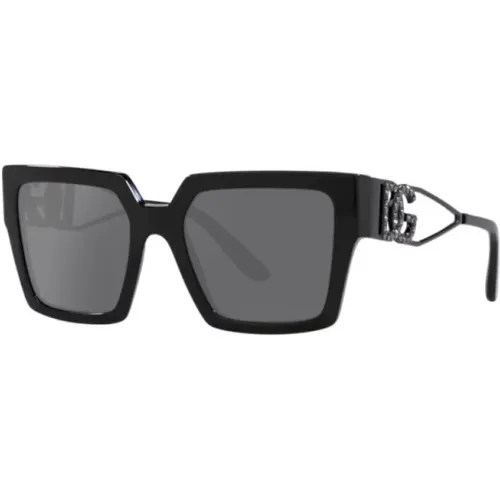 Schwarze Sonnenbrille mit Original-Etui , Damen, Größe: 53 MM - Dolce & Gabbana - Modalova