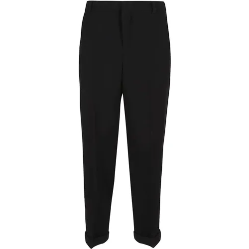 Double Wool CrepeStraight Trousers , male, Sizes: S, M - Balmain - Modalova