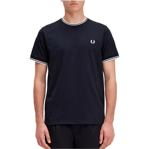 Short Sleeve Twin Tipped T-Shirt , male, Sizes: XL - Fred Perry - Modalova