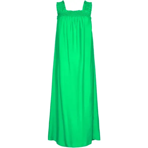 Lebendiges Grünes Smock Lang Träger Kleid - Co'Couture - Modalova