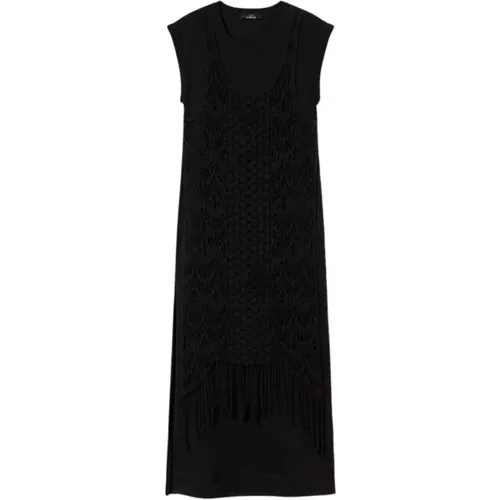 Long Macrame Split Dress , female, Sizes: 2XS, S, XS, M - Twinset - Modalova